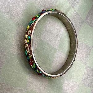 Vintage Colorful Gemstone Bangle Bracelet